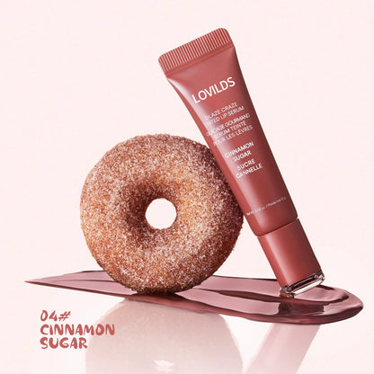 LOVILDS Glaze Craze Tinted Lip Serum, Hydrating & Moisturizing Lip Tint--Korean Lip Care,